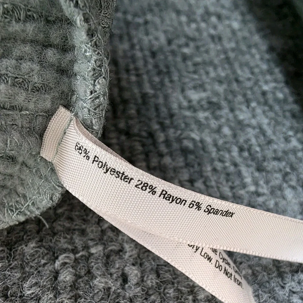 Soma Pajamas Set L Green Waffle Knit Henley‎ Thermal Top Pants Lounge Sleepwear
